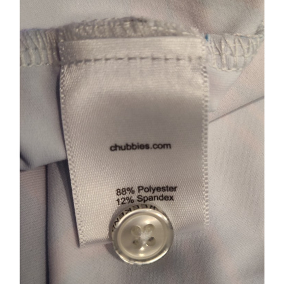 Chubbies Performance Pink/Blue Men's Palm Trees Polo Shirt Size XL - Picture 5 of 7